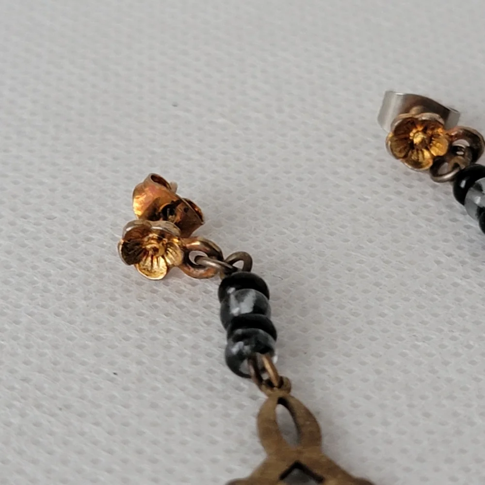 Beaded Drop Chandelier Earrings